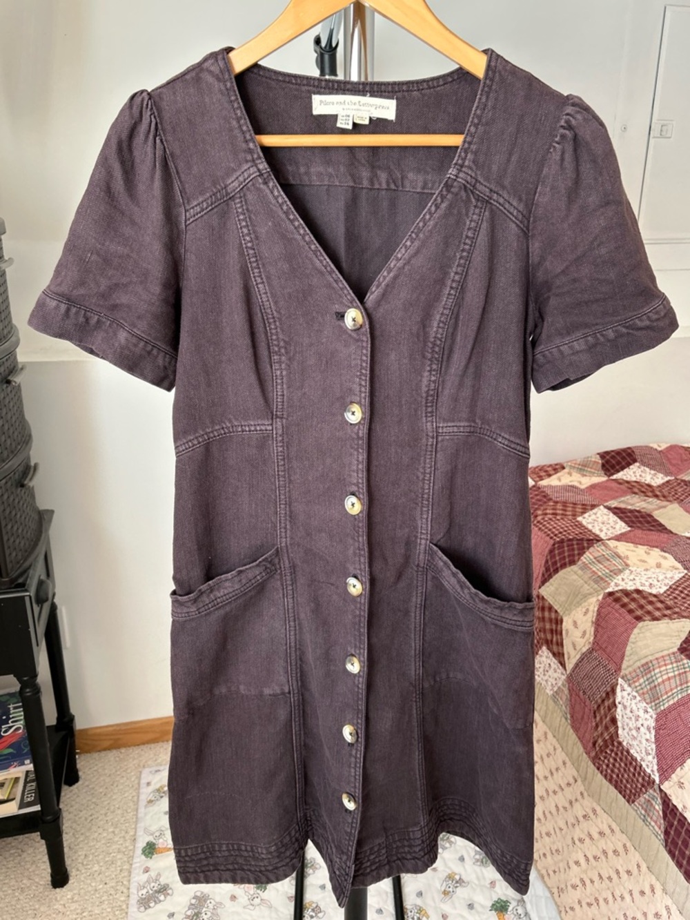 Pilcro Anthropologie Button Front Brown Dress 2